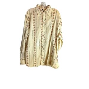 Ben Sherman -Striped Floral Button-Up Shirt - Size XXL